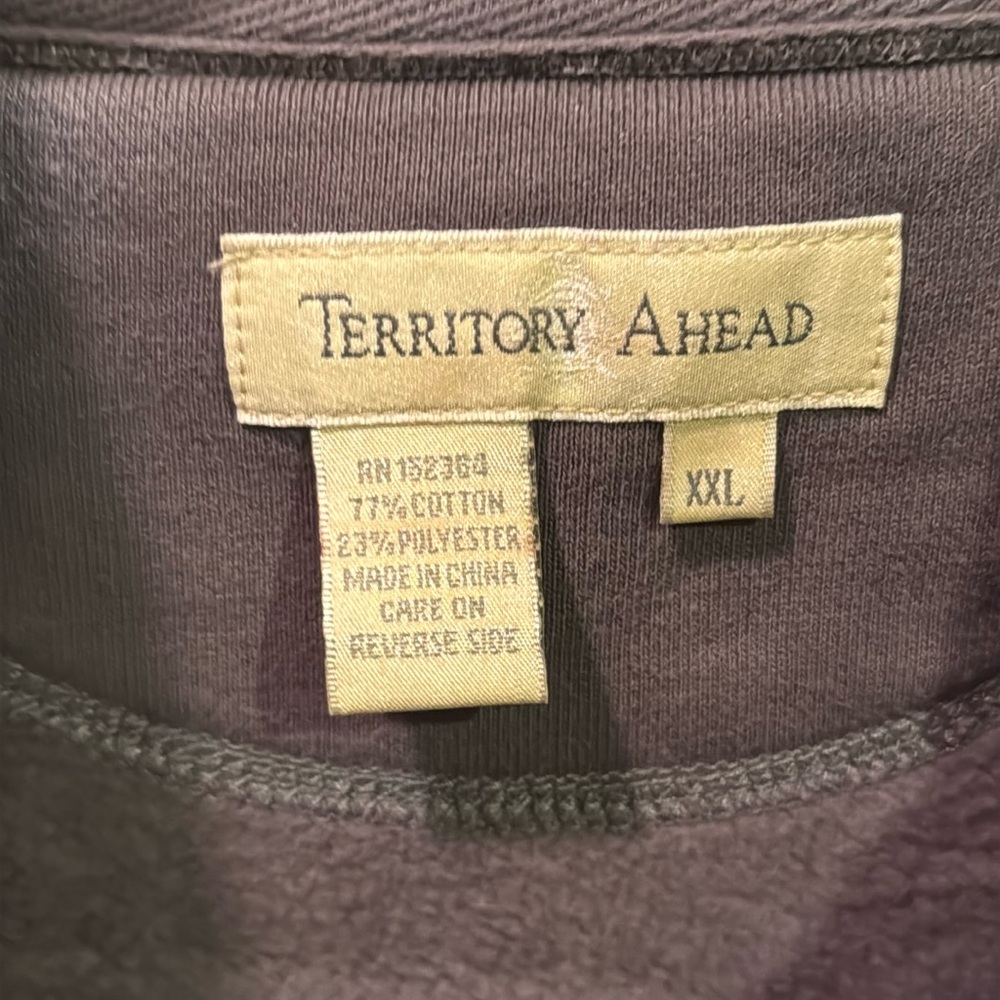 Territory ahead, long sleeve pullover, gray XXL
